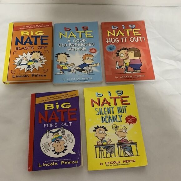 BIG NATE Lot Of 5 CHILDREN'S Comics SOFT COVER BOOKS, One It’s Hard Cover - Picture 2 of 9